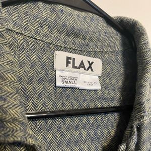 FLAX set; 100% linen top and skirt